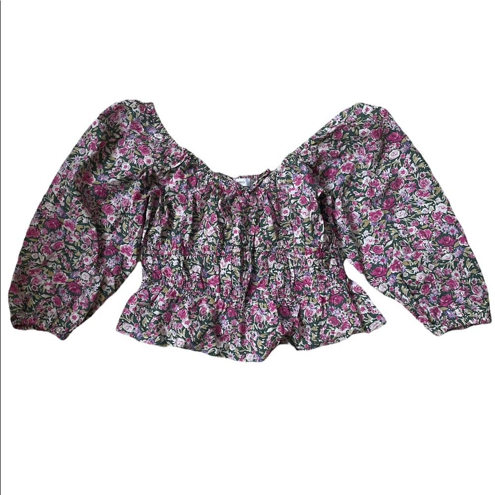 MANGO romantic floral blouse XL